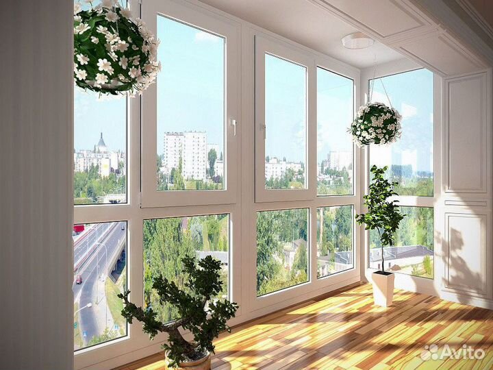 Окна в пол на балкон