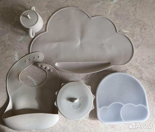 Набор детской силиконовой посуды