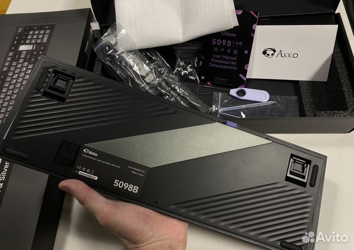 Новая Клавиатура Akko 5098B Ru Black&Silver