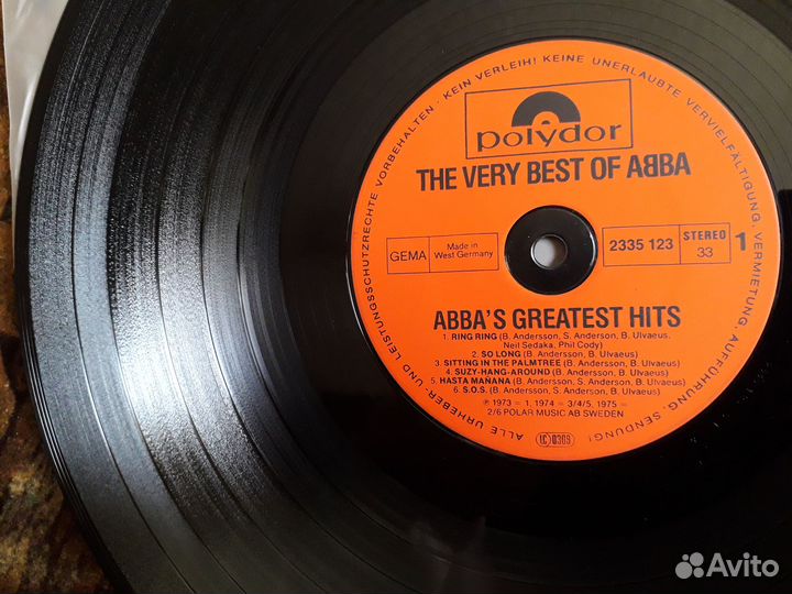 The Very Best Of abba Greatest Hits. 2Lp