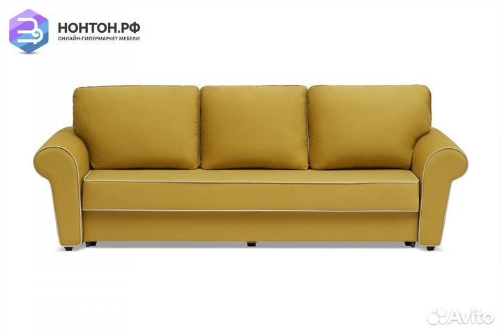 Диван еврокнижка Прованс 3-х местный горчичный