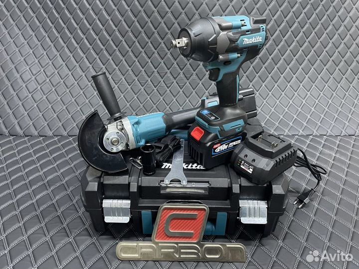 Аккумуляторные ушм + гайковерт 800 Makita