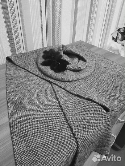 Новый комплект ьерет и шарф