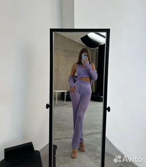 Костюм вязаный летний тройка