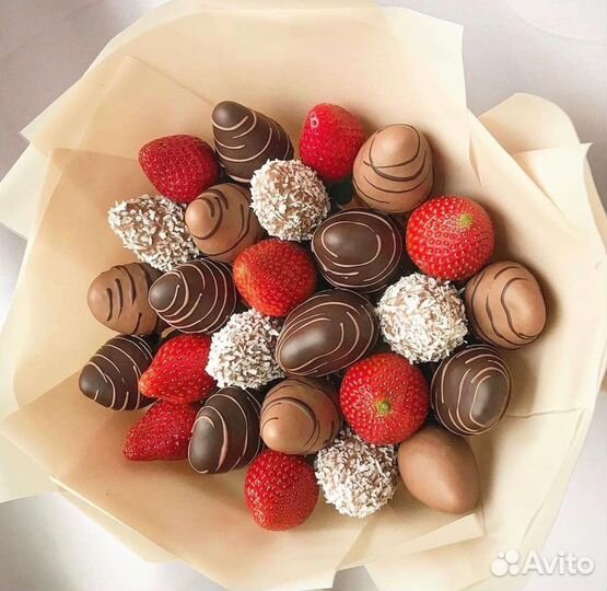 Букет из клубники в шоколаде