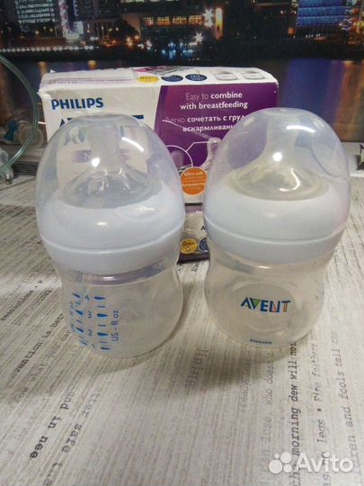 2 бутылочки Avent по 125 мл