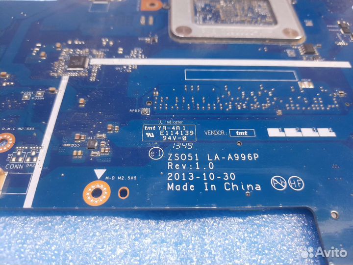 Мат плата zs051 la-a996p rev:1.0 (E1-2100)