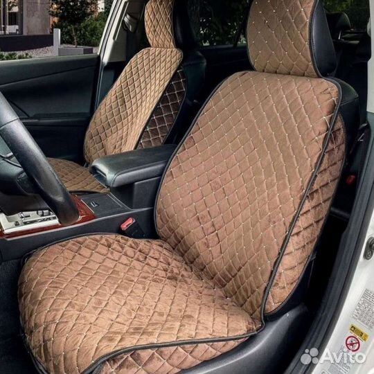 Авточехлы накидки с боками алькантара