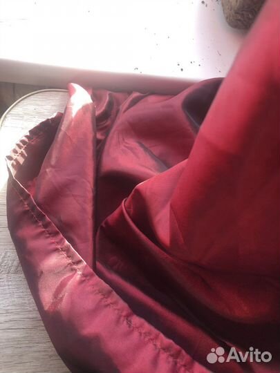 Шторы длинные виннокрасные