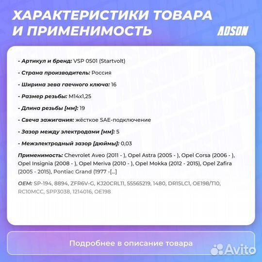 Свеча зажигания для а/м Chevrolet Aveo T300 (11)