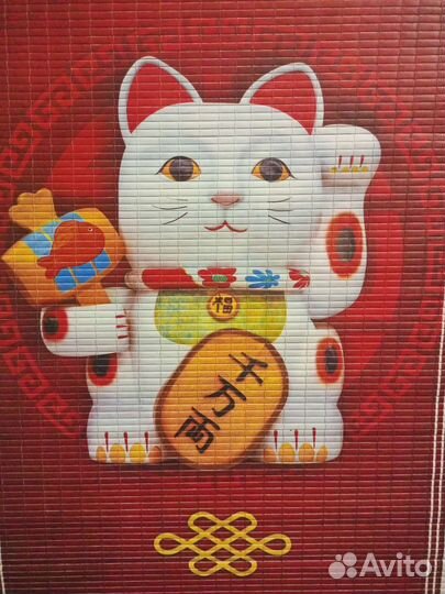 Панно фэн-шуй кошка Манэки-нэко