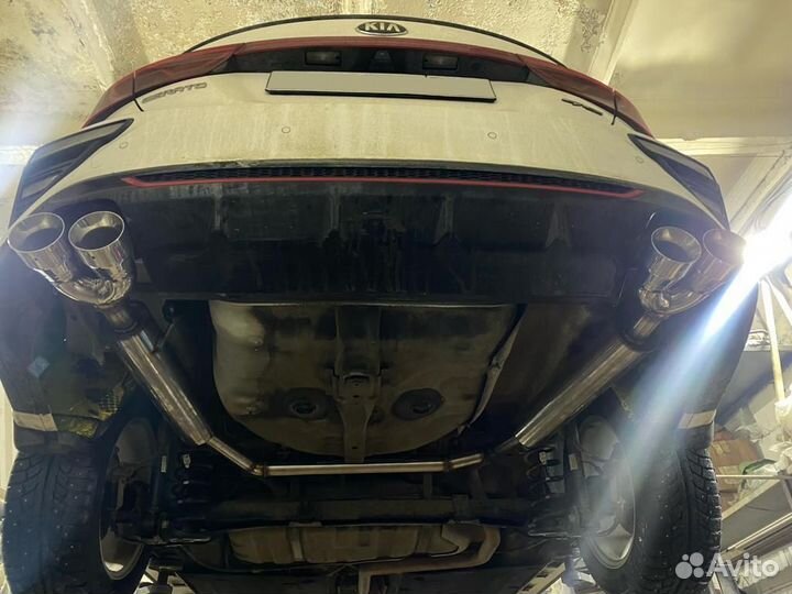 Установка двухрежимного выхлопа для Skoda Fabia