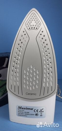 Мощный утюг Masima 2200вт Вертикальное отпаривание