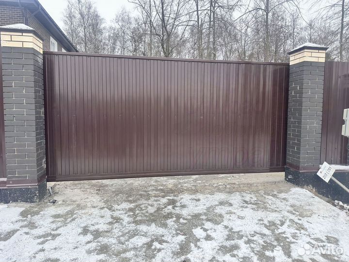Откатные ворота под ключ