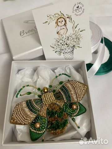 Брошь ручной работы «Жук»