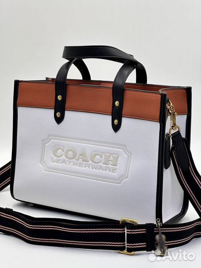 Сумка белая Coach