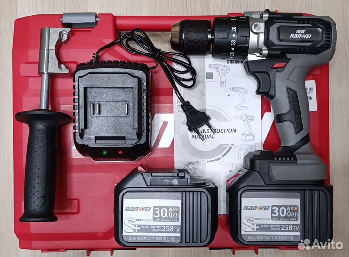 Шуруповерт для ледобура Nanwei 21V 6Ah 2акб