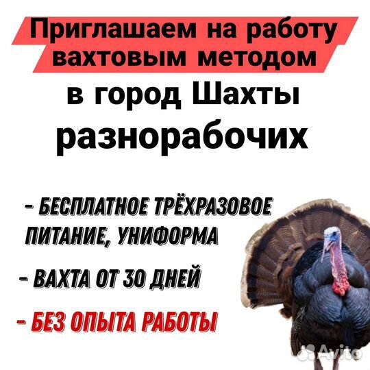 Упаковщики индейки вахтовый метод г.Шахты