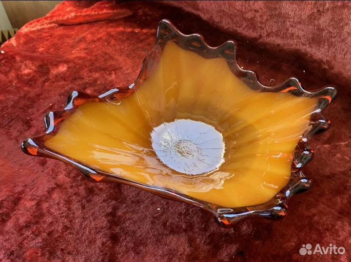 Ваза для фруктов стекло СССР