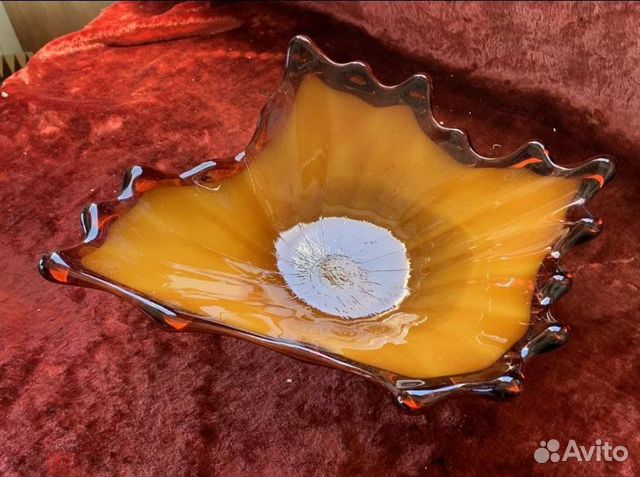 Ваза для фруктов стекло СССР