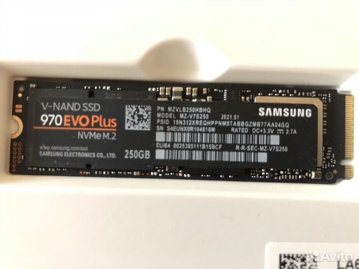 Ssd samsung 970 evo plus 250g