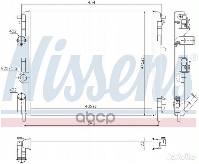 Радиатор 480x414 637931 Nissens