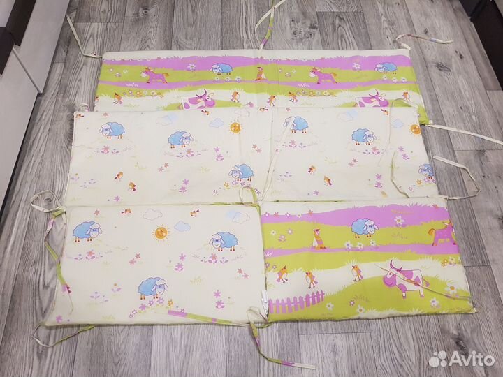 Детское пост белье 120 60 +новые бортики+намат-ик