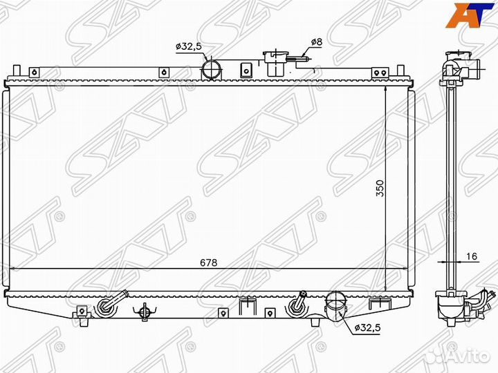 Радиатор охлаждения Honda Accord 6 CF