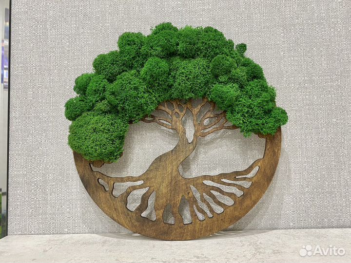 Картина из стабилизированного мха «Дерево жизни»