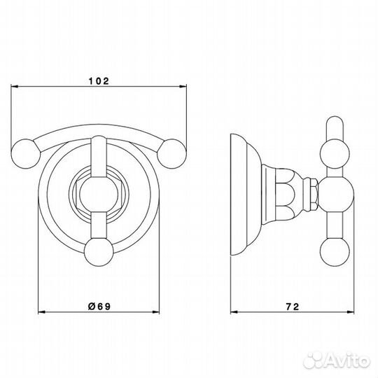 Nicolazzi Accessori Classica Крючок, цвет: хром