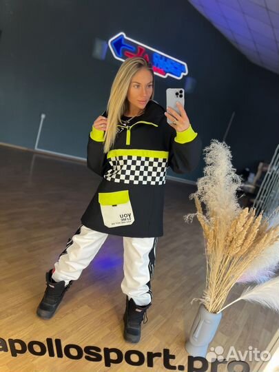Худи горнолыжное унисекс черн/жёлт