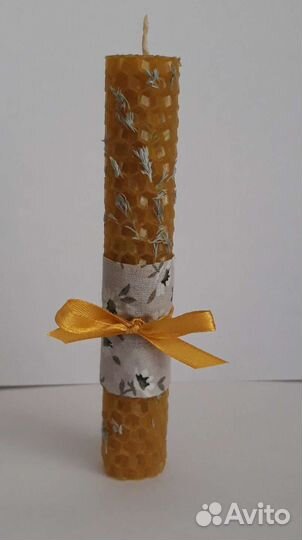 Свечи с травами из натуральной вощины