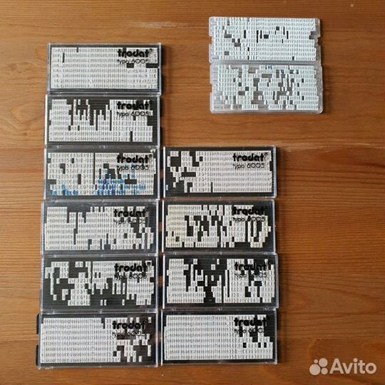 Касса цифр и букв к наборным штампам