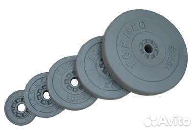 Гриф гантельный стальной torneo, блины