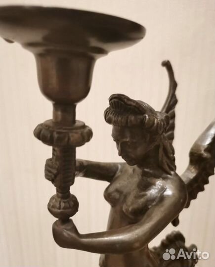 Статуэтка, подсвечник бронза большой