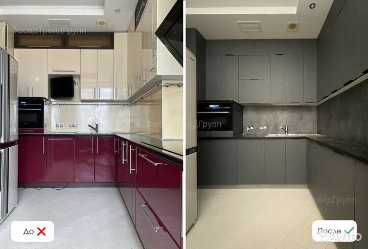 Перекраска / реставрация кухонных фасадов