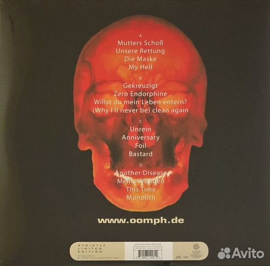 Виниловая пластинка oomph - Unrein (Limited Editio