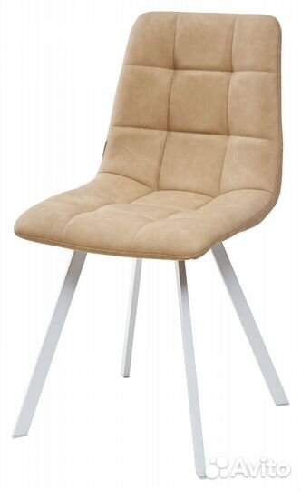 Стул chilli square белый/экокожа бежевый винтаж