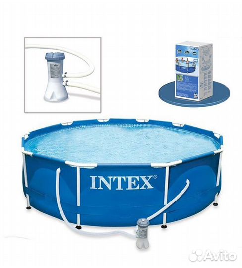 Каркасный бассейн intex бу