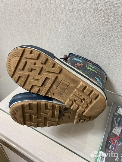 Детские резиновые сапоги 28 размер с утеплителем