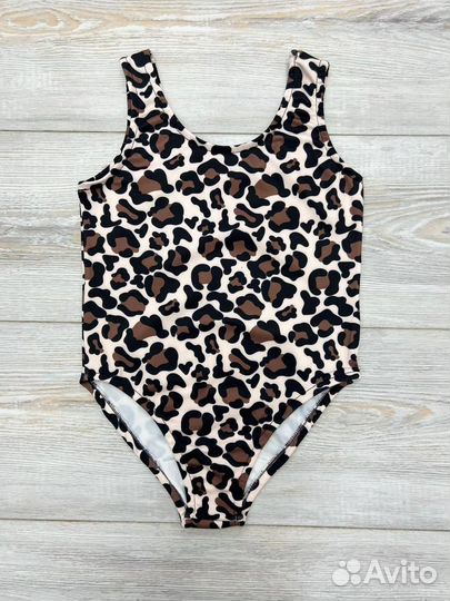 Купальник для девочки леопардовый