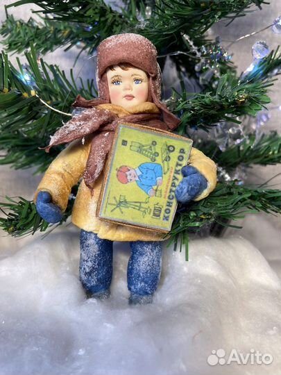 Елочные игрушки из ваты