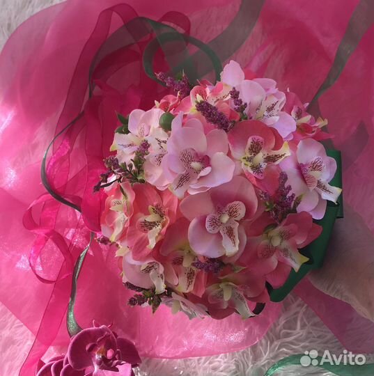 Свадебный букет дублер « Розовая орхидея»