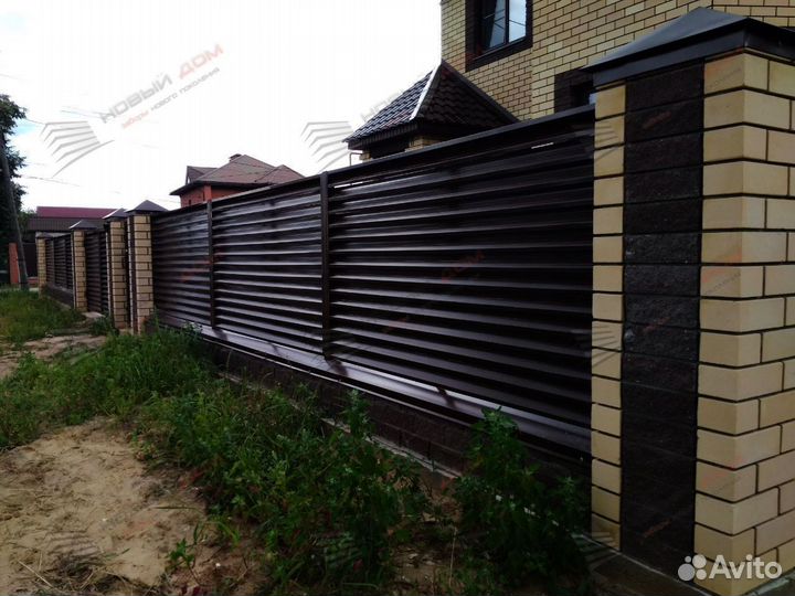Забор жалюзи из металла