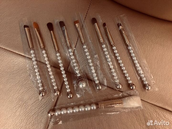 Набор кисти для макияжа со стразами и жемчугом