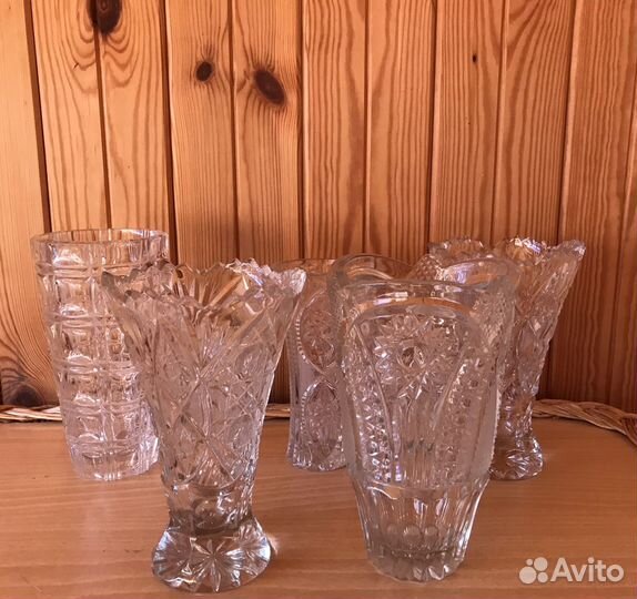 Ваза для цветов хрустальная