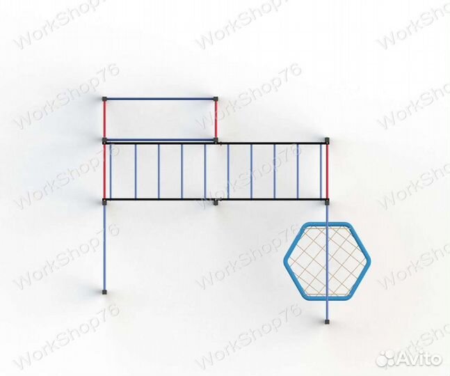 Уличный спортивный комплекс турнике брусья качели