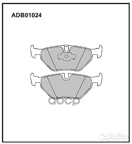 Колодки тормозные дисковые зад ADB01024 ALL