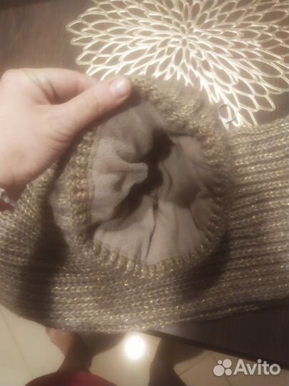 Комплект шапка и снуд в идиальном состоянии
