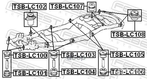 Подушка рамы 5220160050 TSB-LC100 Febest